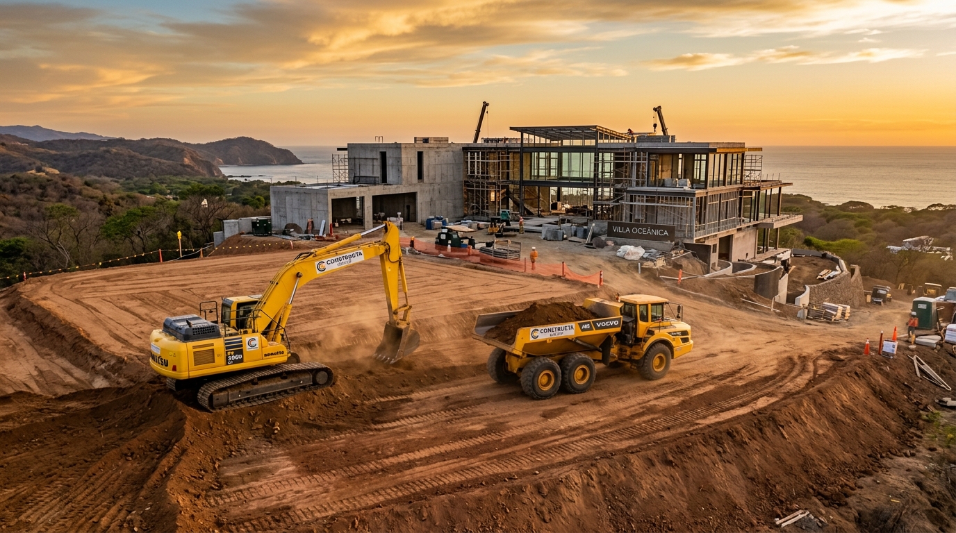 ADOLPHE IMMO COMFORT - Chantier de terrassement, engins lourds et architecture